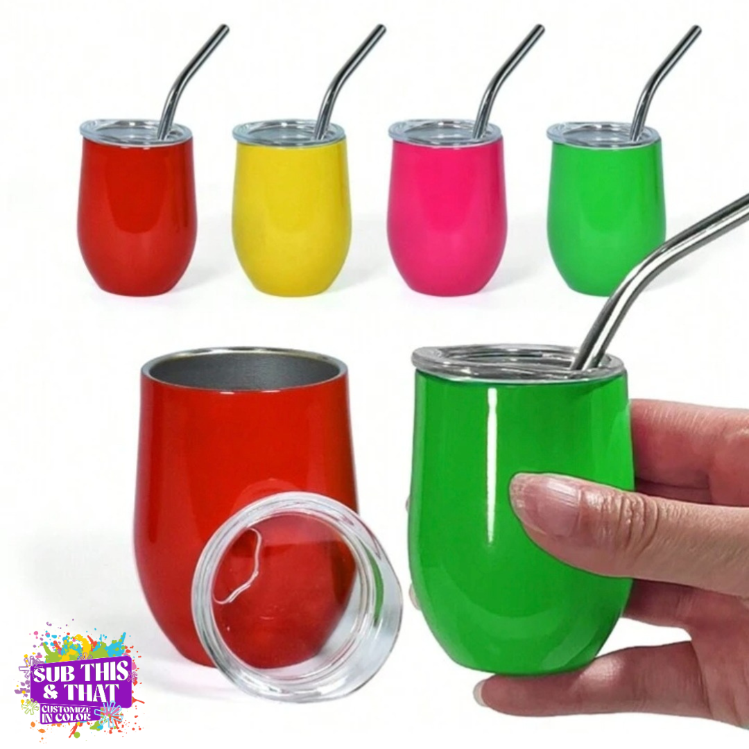 3oz Sublimation Mini Neon Tumbler Shot Glass