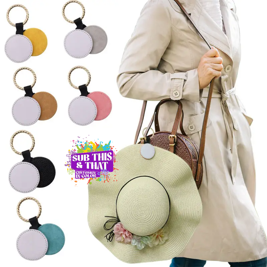 Sublimation Magnetic Colored PU Leather Hat Clip