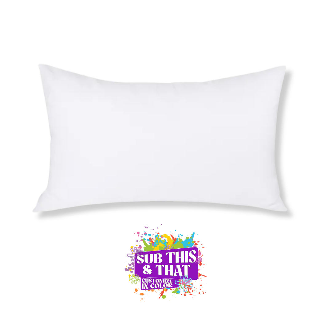 Sublimation Satin Lumbar Pillow Cover - 12 x 20" (Cover Only, Insert Not Included)