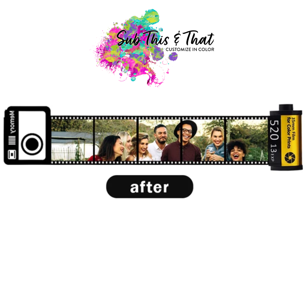 Sublimation Camera Film Roll Keychain