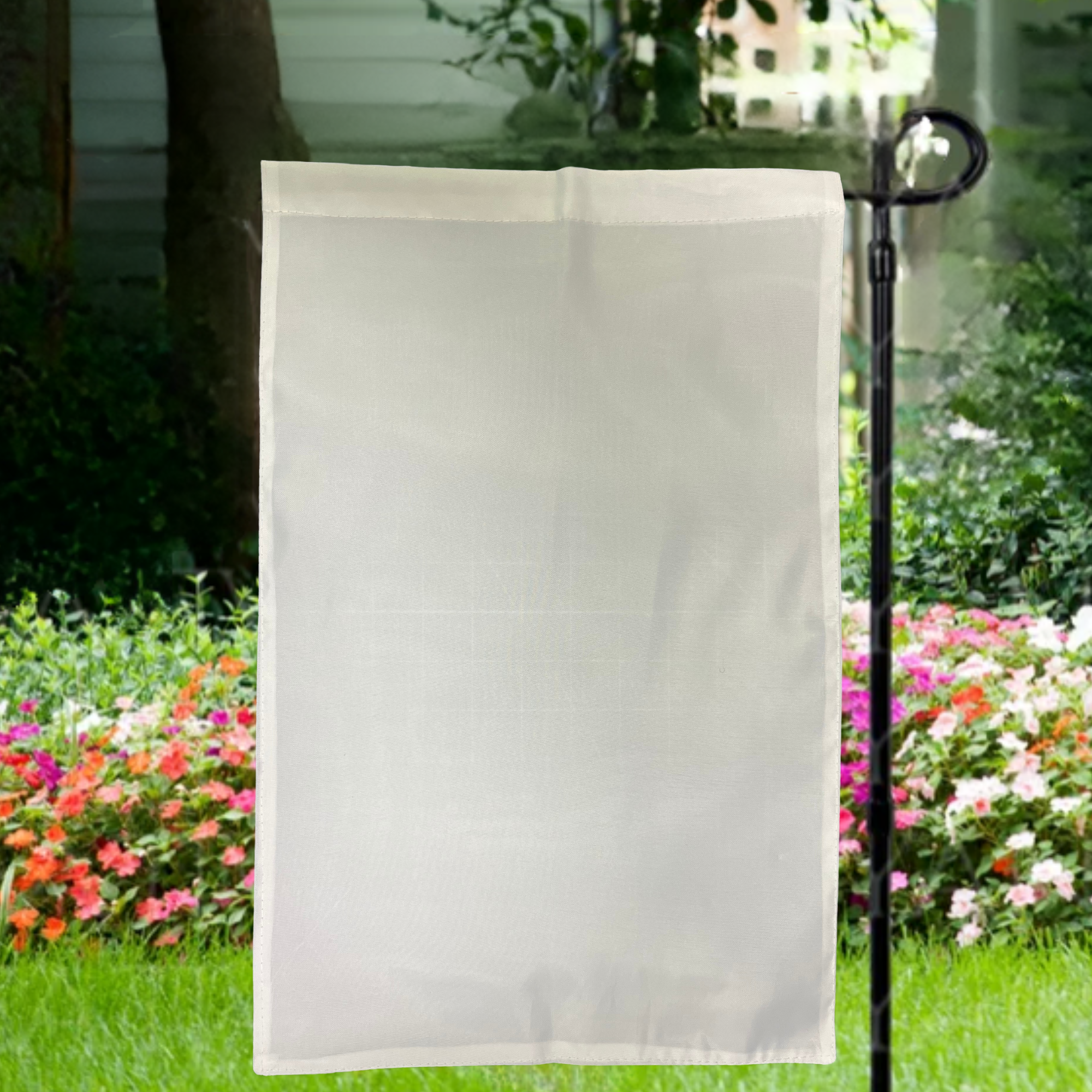 Sublimation Polyester White Garden Flag