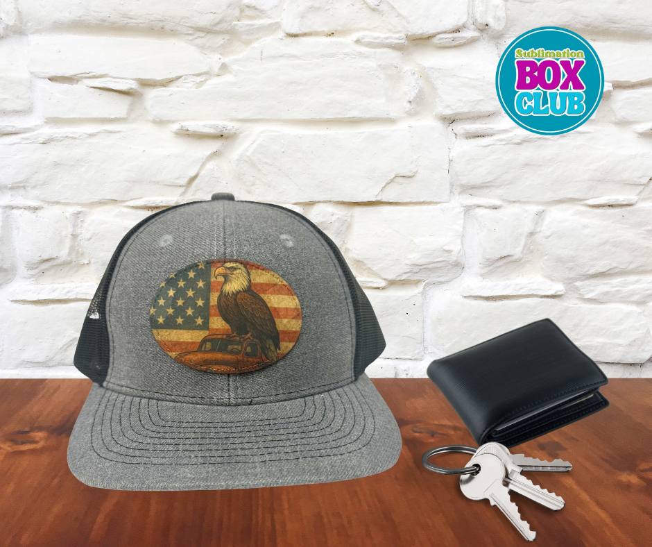 Sublimation Richardson 112 Trucker Hat – Snapback Adjustable Cap With PU Leather Random Shape Patch (6 Color Options)