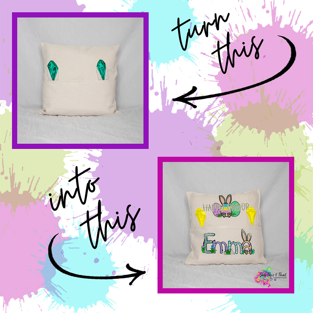 Sublimation Bunny Pocket Pillow