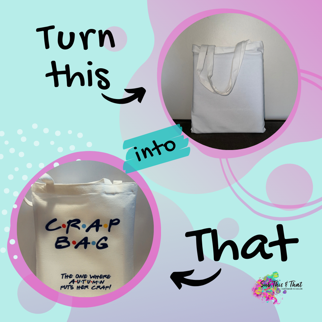 Sublimation Poly-Linen Tote with handles-12x14.5