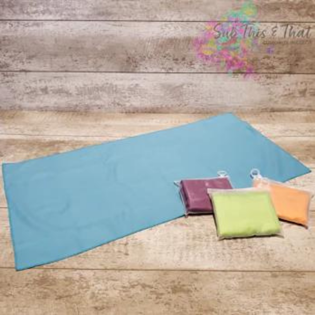 Sublimation microfiber multipurpose Gym Towel with zipper pouch