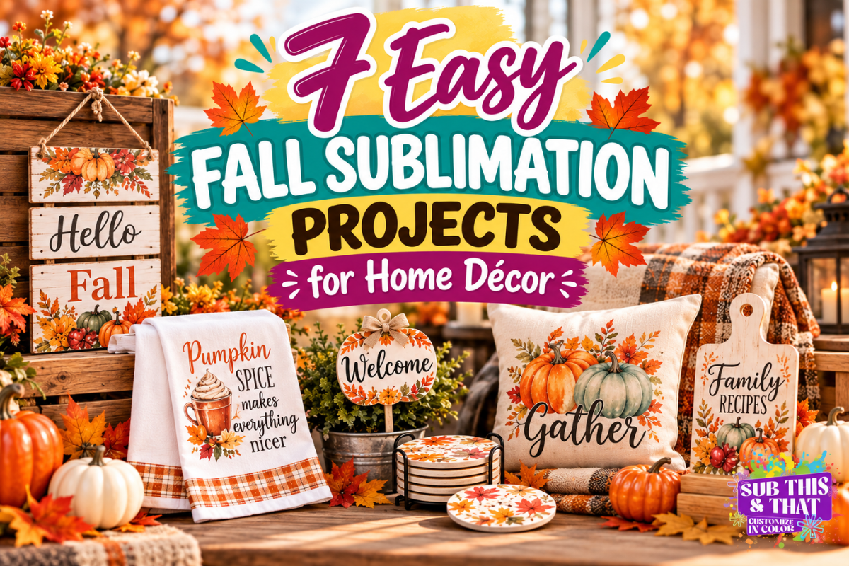 Fall Sublimation Projects: 7 Personalized Home Décor Ideas