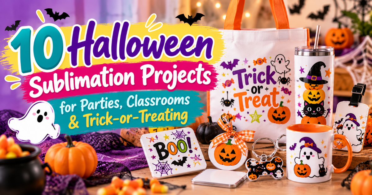 10 Halloween Sublimation Projects for Parties, Classrooms & Trick-or-Treating