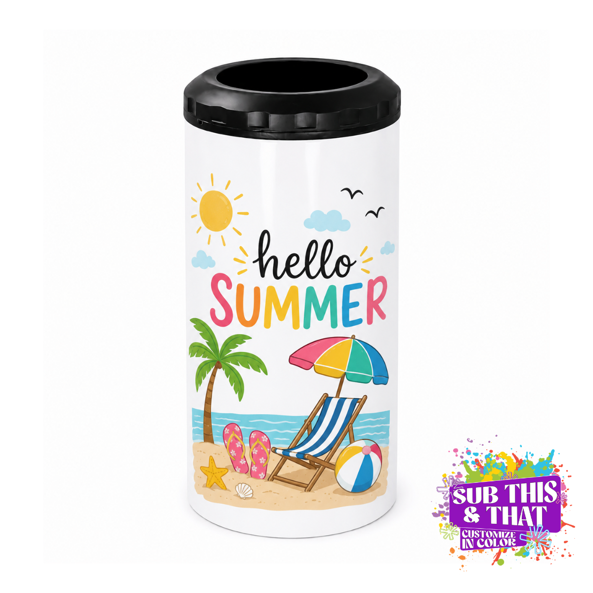 Sublimation 4-in-1 Stainless Steel Can Cooler