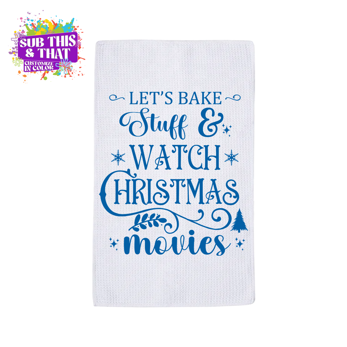 16 x 24 Sublimation Waffle Weave Kitchen Towel Blank | White Polyester Tea Towel | Sublimation Ready Dish Towel