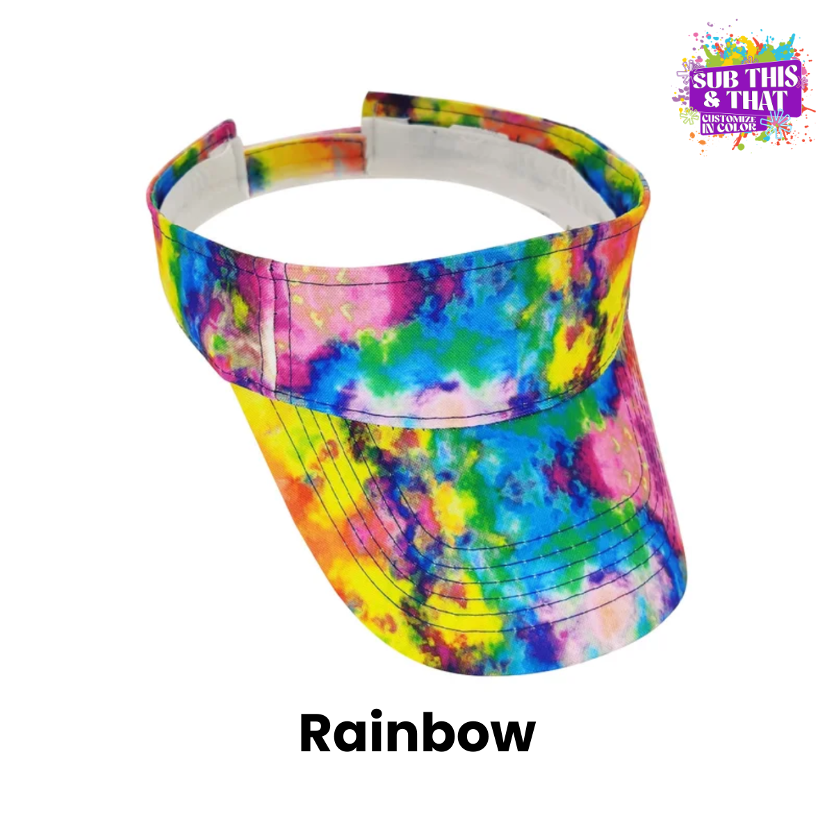 Adjustable Sun Visor with Sublimation Hat Patch