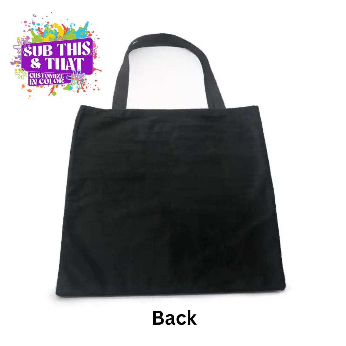 Sublimation 9-Panel Thick Canvas Photo Tote Bag