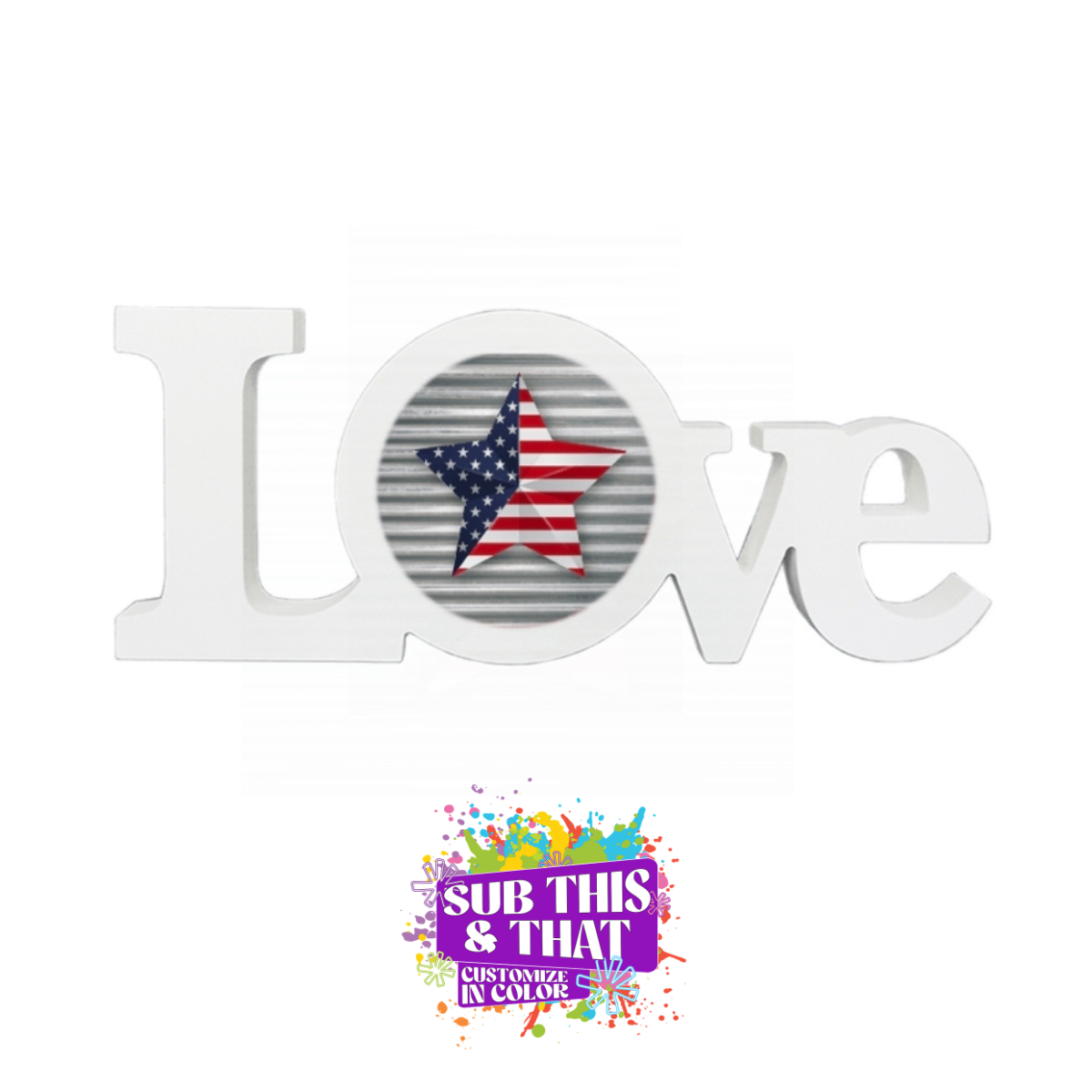 Sublimation Love Wood Photo Block Sign