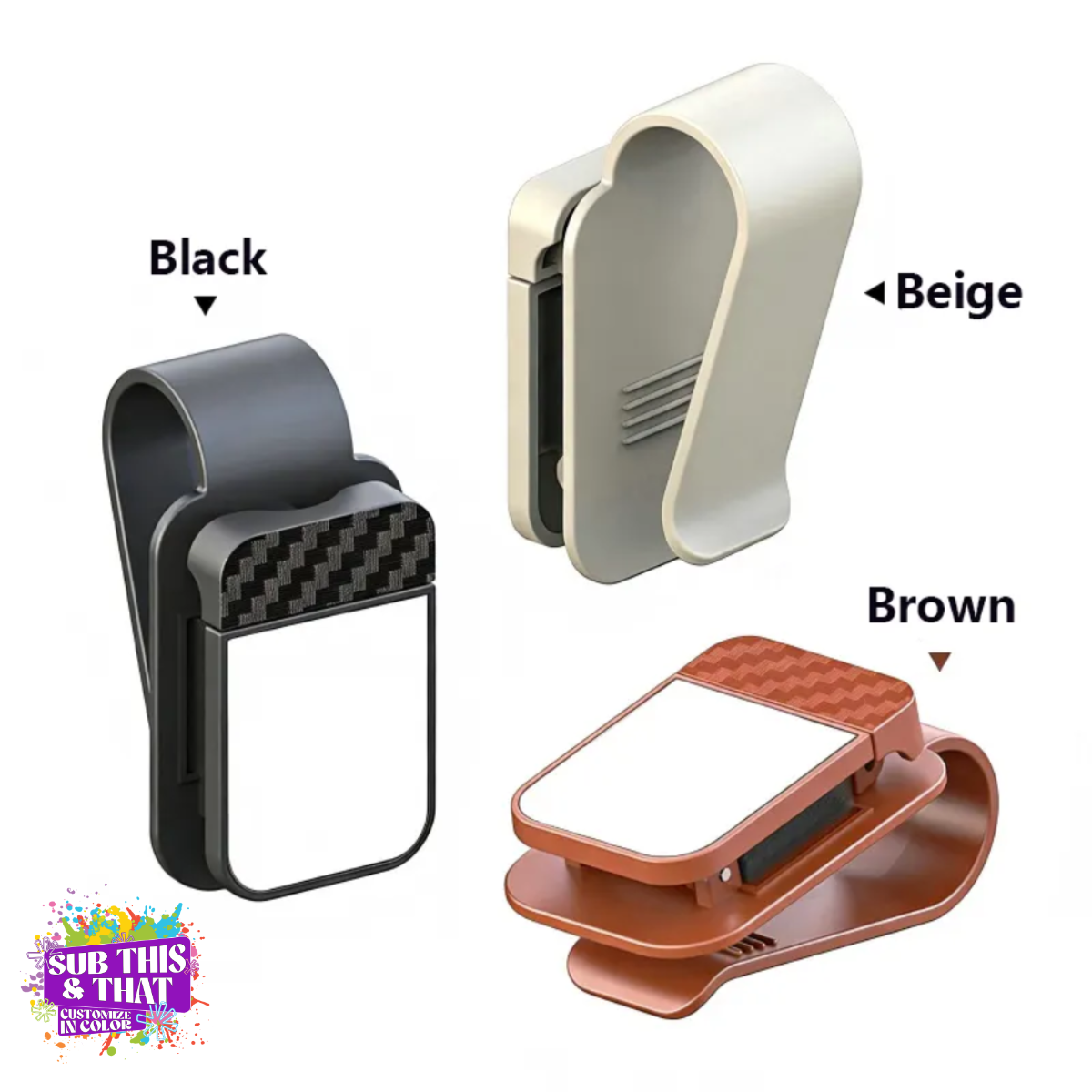 Sublimation Sunglasses Car Visor Accessory Holder