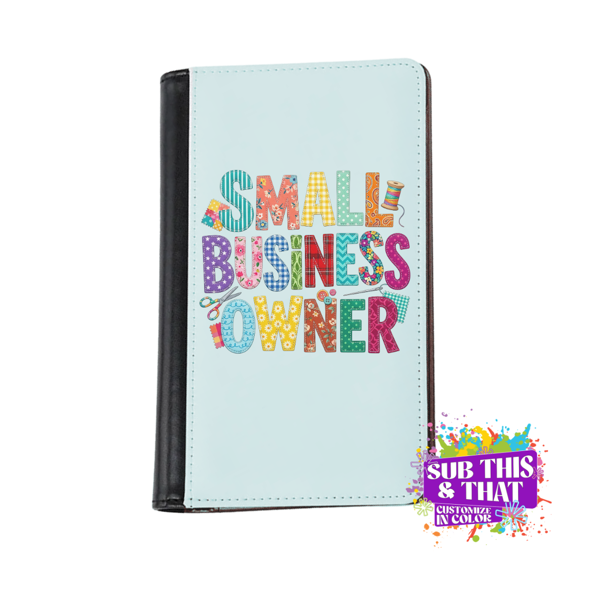 Sublimation A6 PU Leather 6-Ring Binder With Paper
