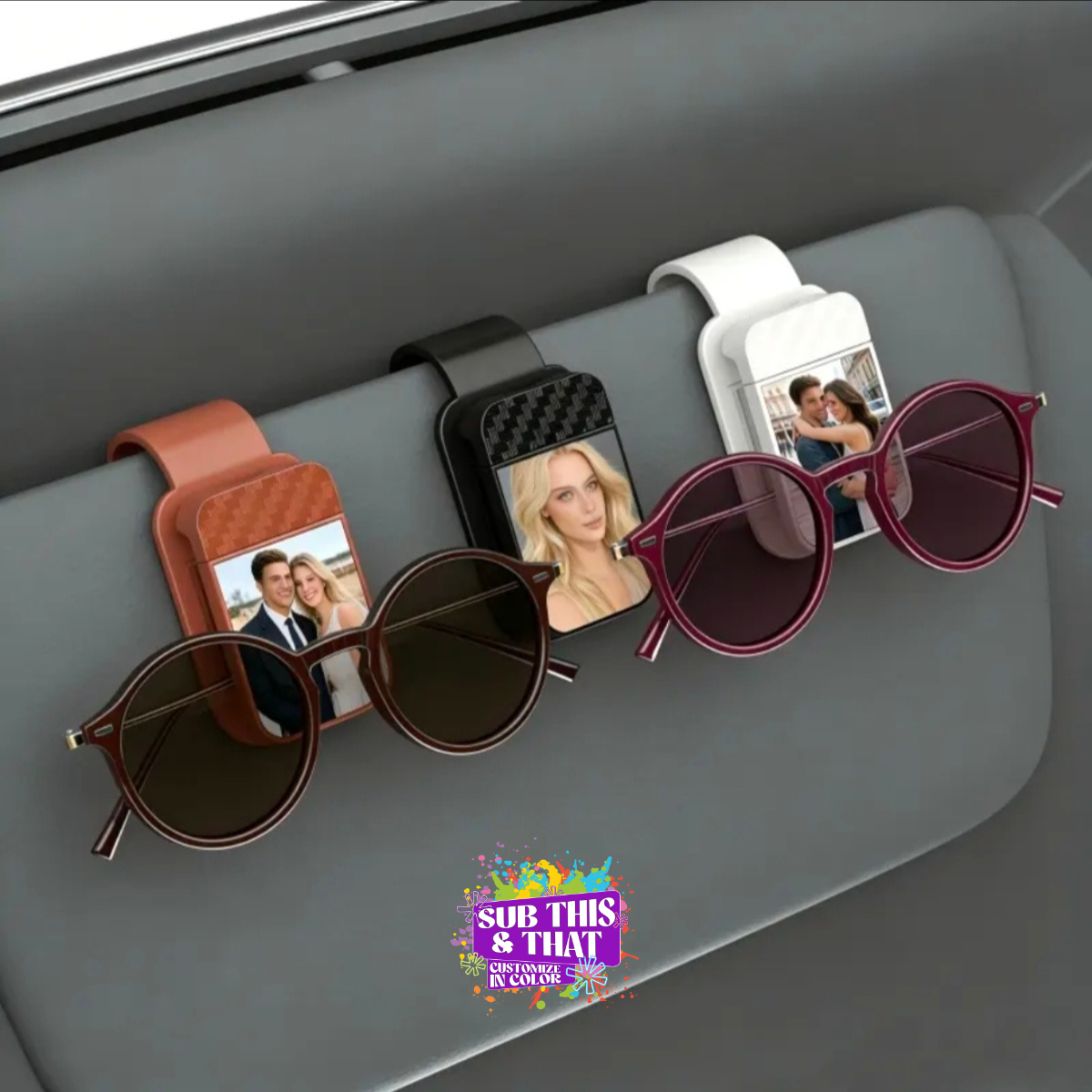 Sublimation Sunglasses Car Visor Accessory Holder