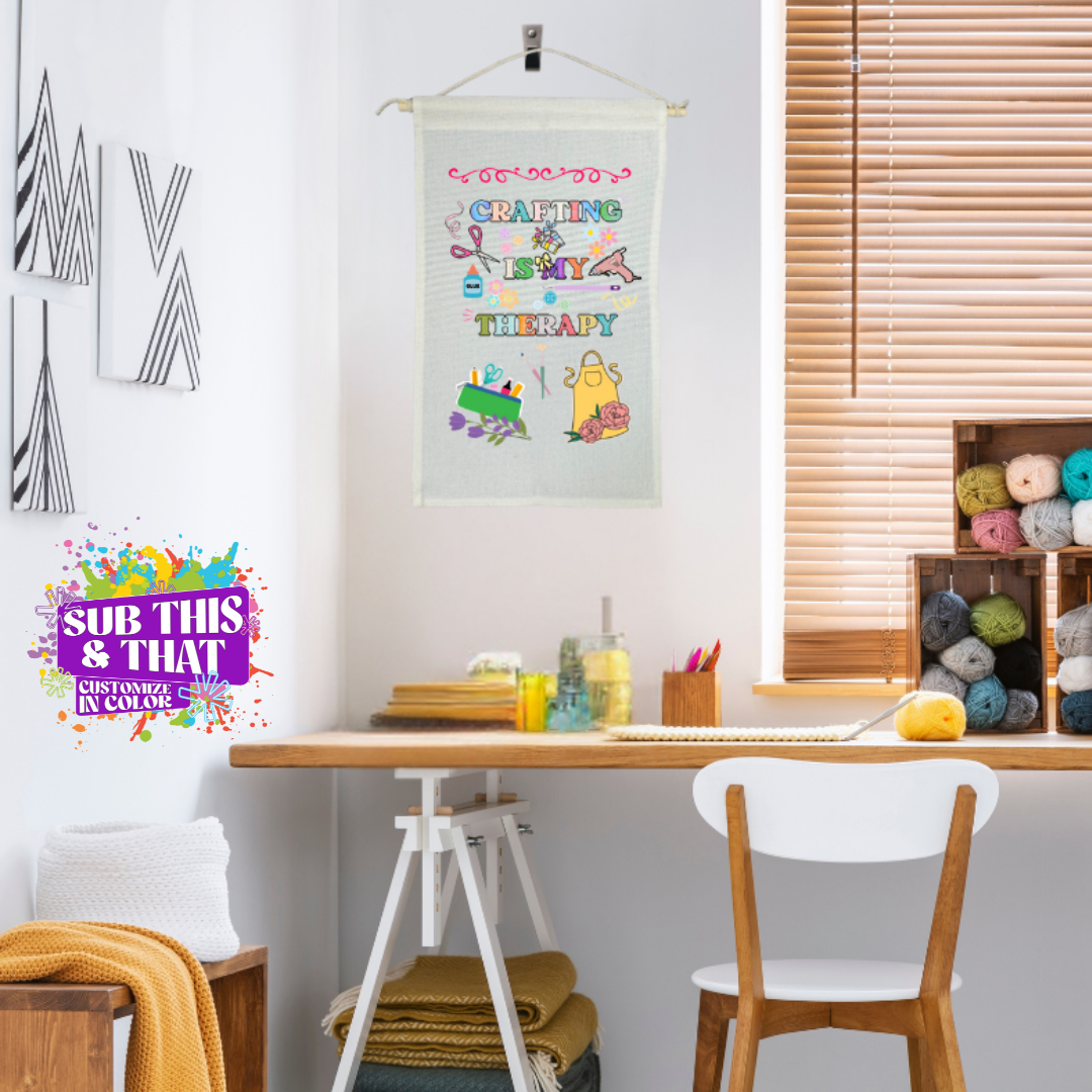 Sublimation Polyester Rectangle Banner Flag – 12.5" x 20" - Rod & Cord Included