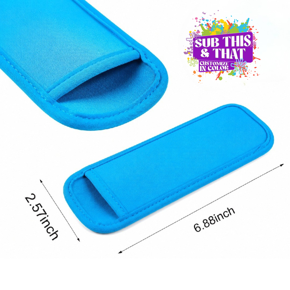 Sublimation Neoprene Popsicle Holder Sleeve | Pack of 5 | Blue