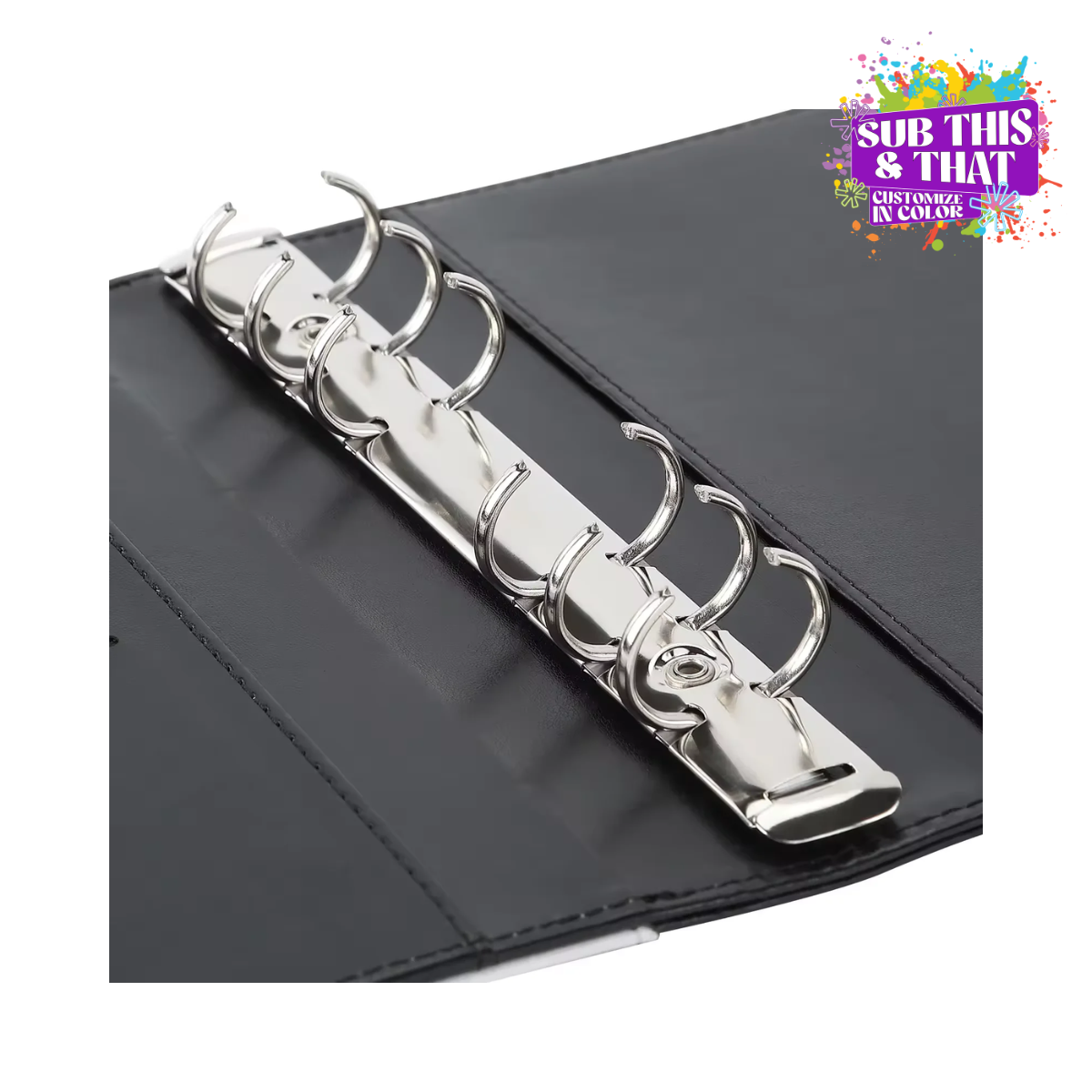 Sublimation A6 PU Leather 6-Ring Binder With Paper