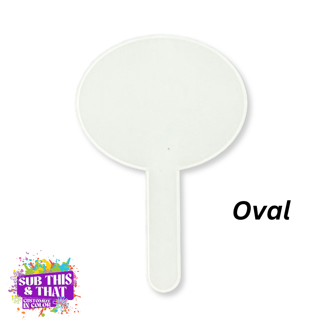 Sublimation Acrylic Garden Stake – Custom Outdoor Marker - 4 Shapes: Circle, Oval, Square, Rectangle