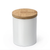 Sublimation Ceramic Canister with Solid Bamboo Lid