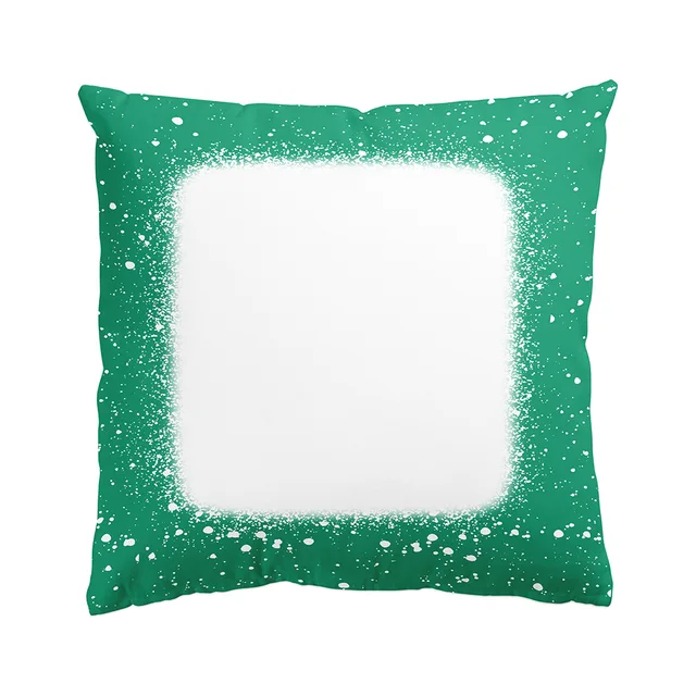 Sublimation Bleach Polyester HOLIDAY Pillow Cover Red &amp; Green