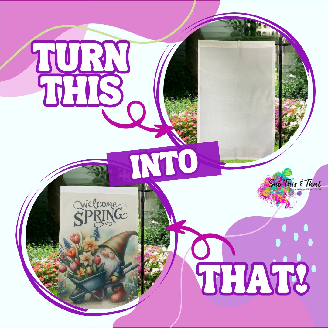 Sublimation Polyester White Garden Flag