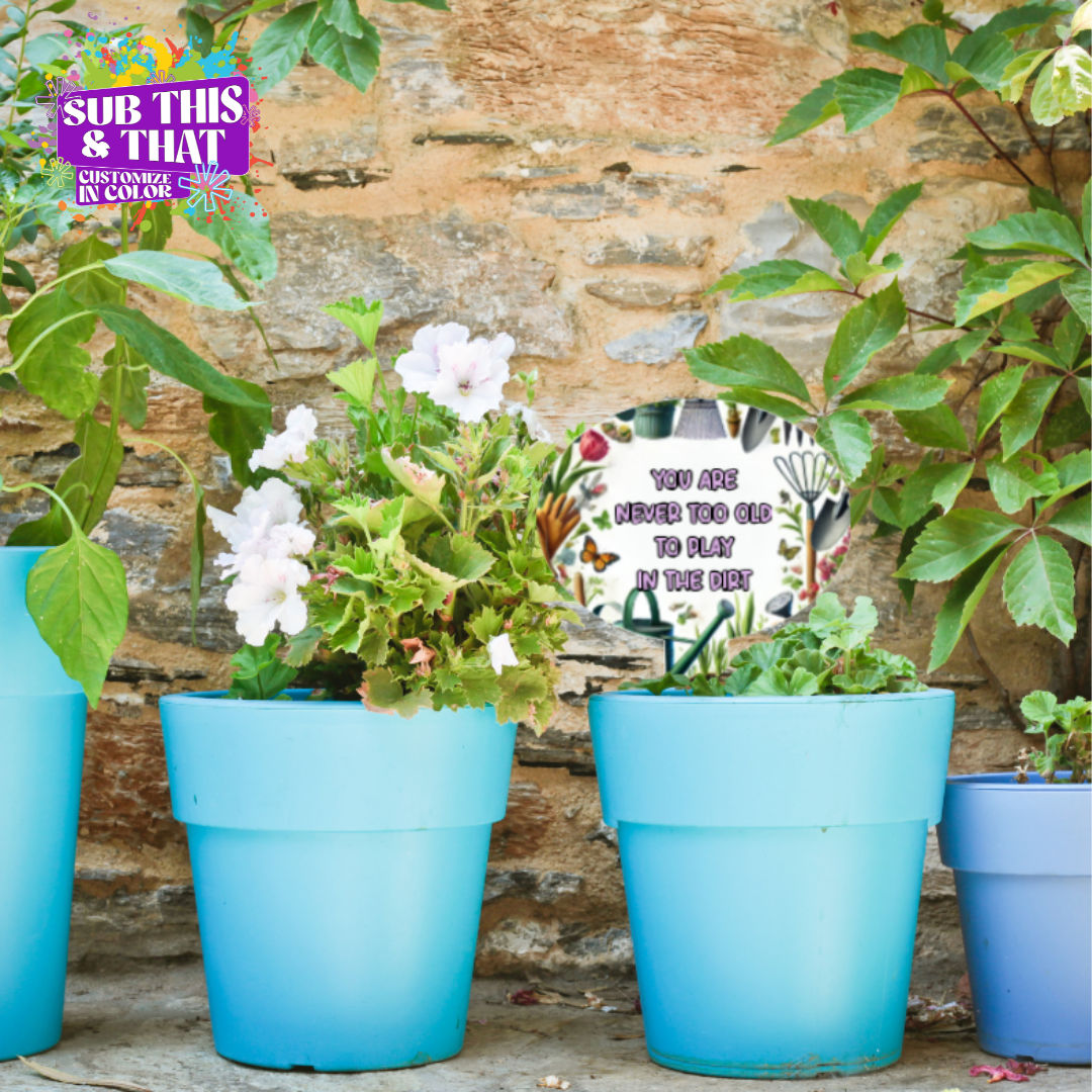 Sublimation Acrylic Garden Stake – Custom Outdoor Marker - 4 Shapes: Circle, Oval, Square, Rectangle