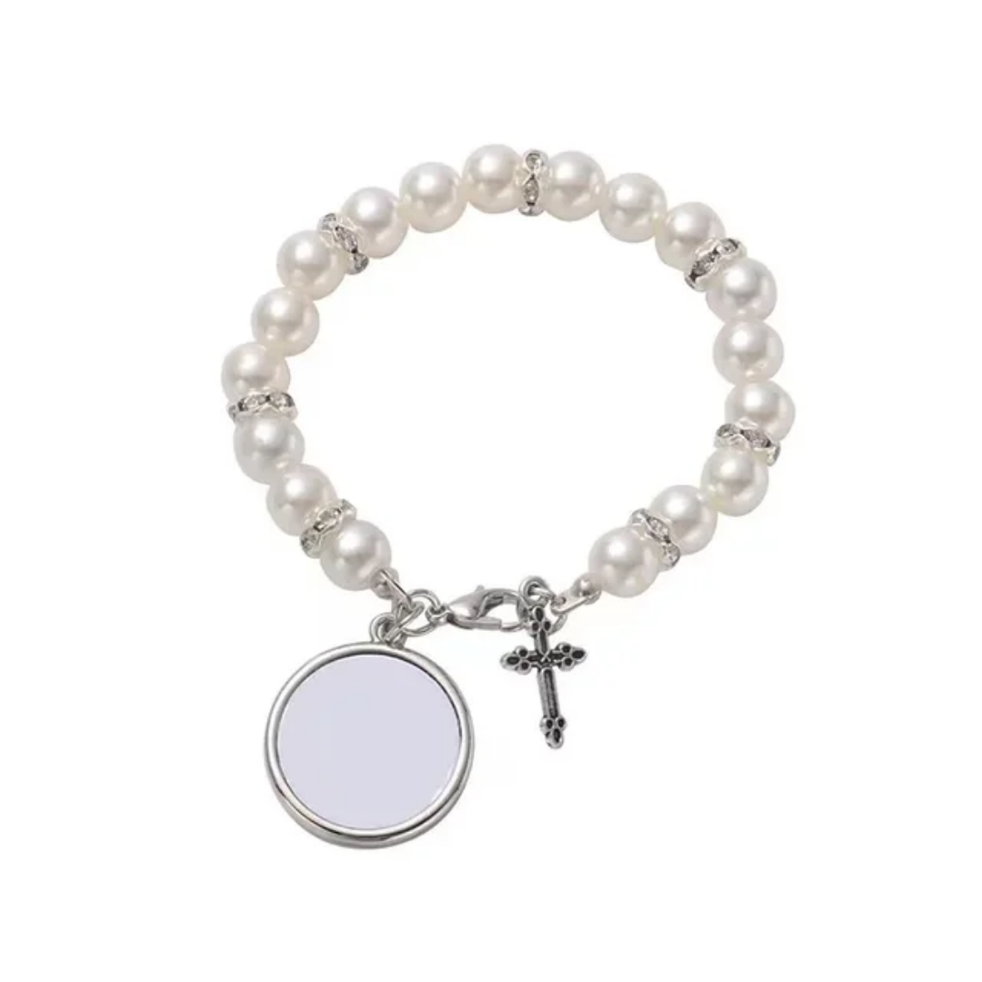 Sublimation Bead Bracelet With an Organza Gift Bag