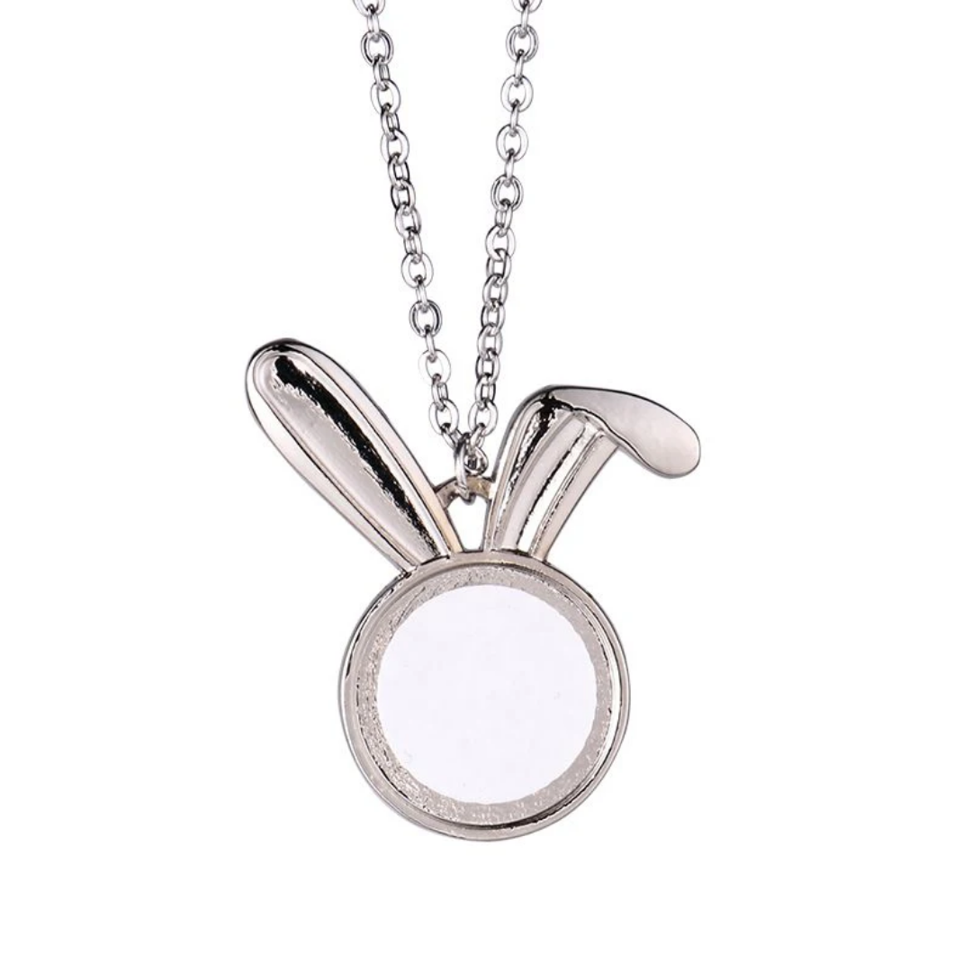 Sublimation Bunny Necklace With Gift Bag