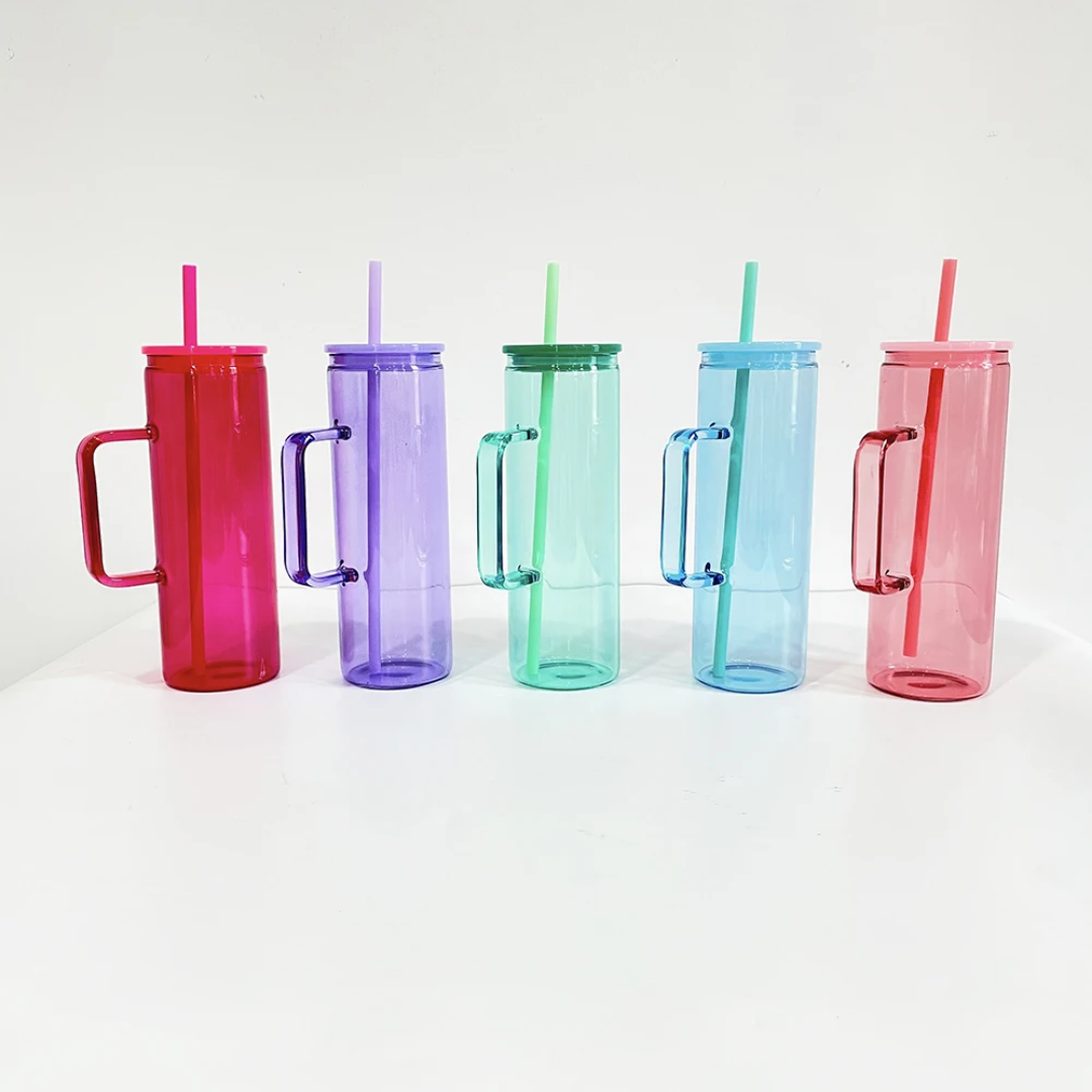 Jelly 20oz Skinny Tumbler With Handle  Wholesale Pink