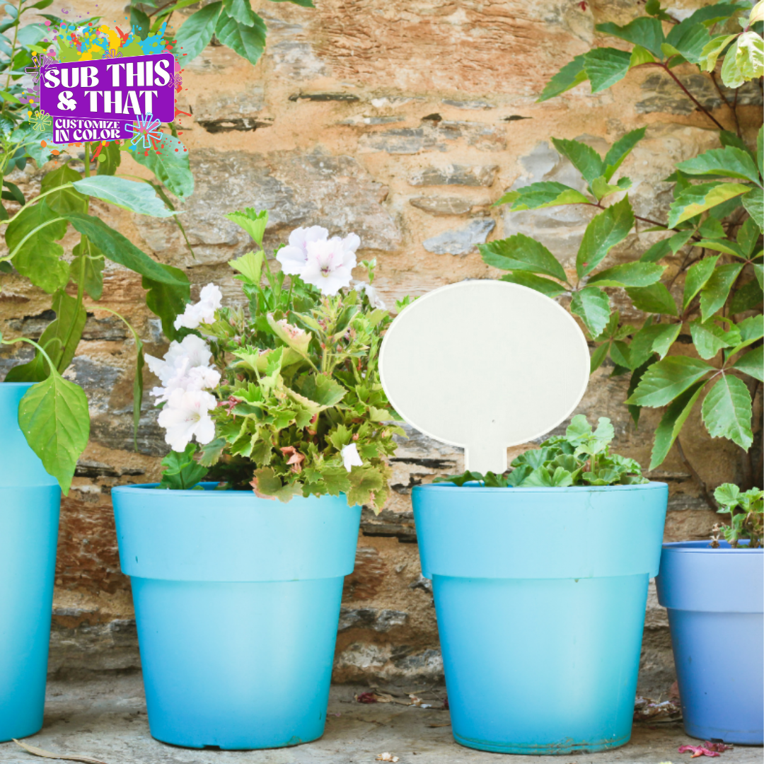 Sublimation Acrylic Garden Stake – Custom Outdoor Marker - 4 Shapes: Circle, Oval, Square, Rectangle