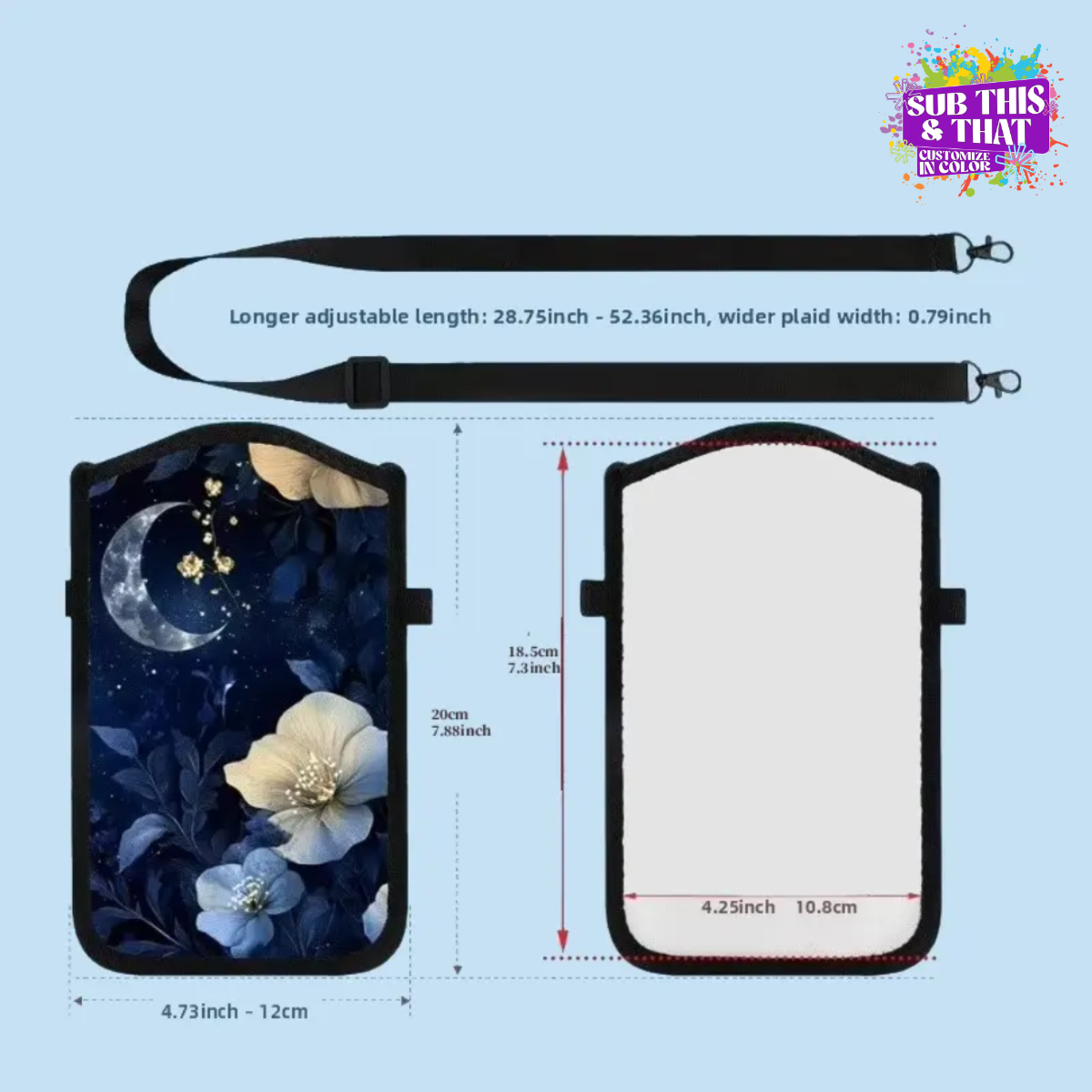 Sublimation Neoprene Travel Mobile Phone Holder