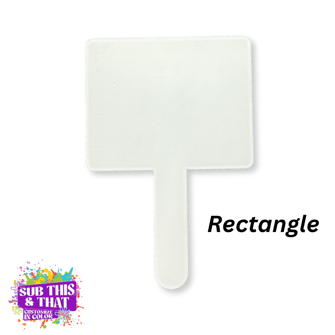 Sublimation Acrylic Garden Stake – Custom Outdoor Marker - 4 Shapes: Circle, Oval, Square, Rectangle