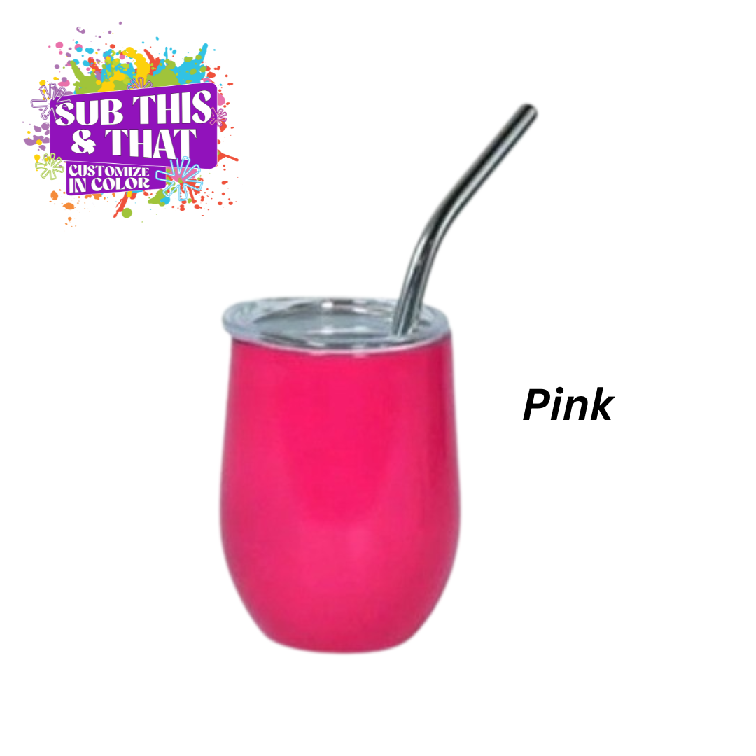 3oz Sublimation Mini Neon Tumbler Shot Glass