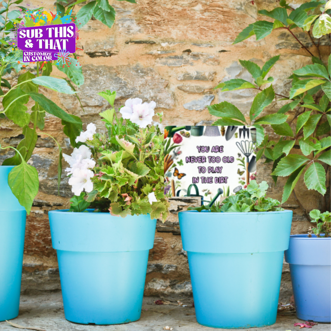 Sublimation Acrylic Garden Stake – Custom Outdoor Marker - 4 Shapes: Circle, Oval, Square, Rectangle