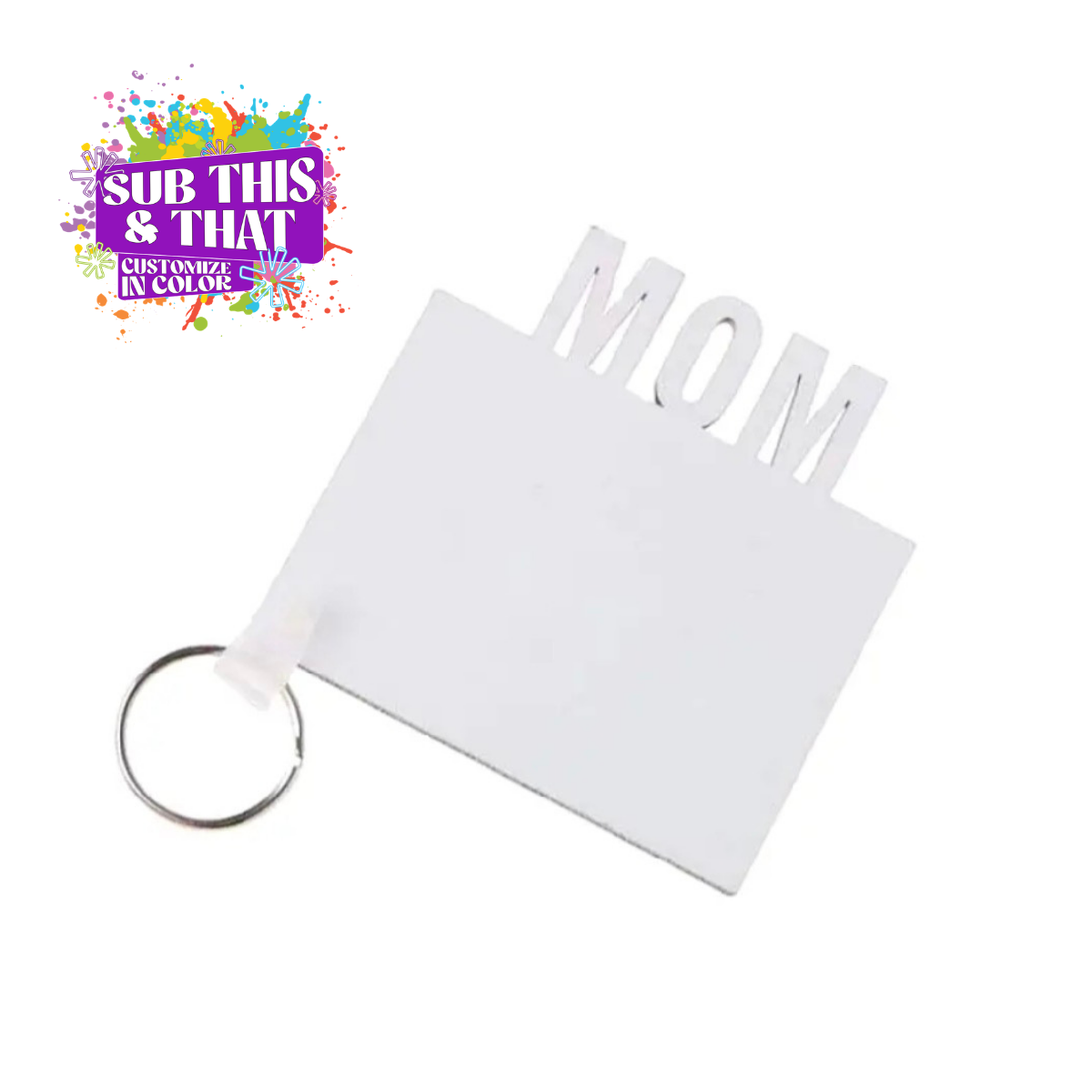 MOM MDF Sublimation Keychain (Double-Sided)