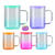 17oz Sublimation Colored Glass Mug with Handle