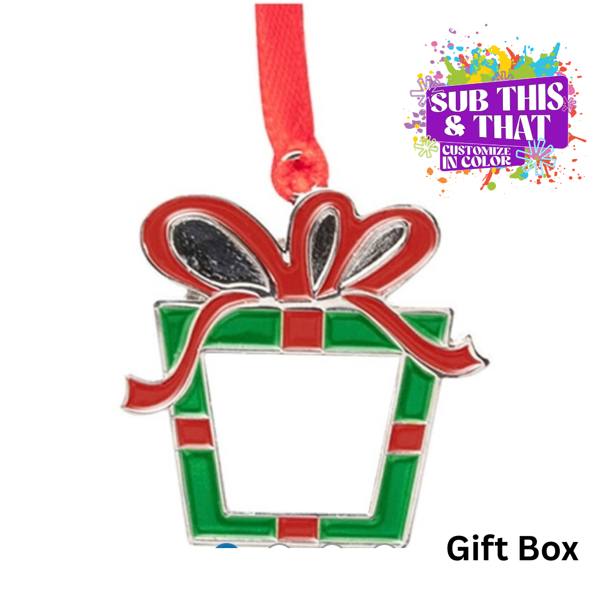Metal Sublimation Christmas Ornament Blanks With Metal Incert