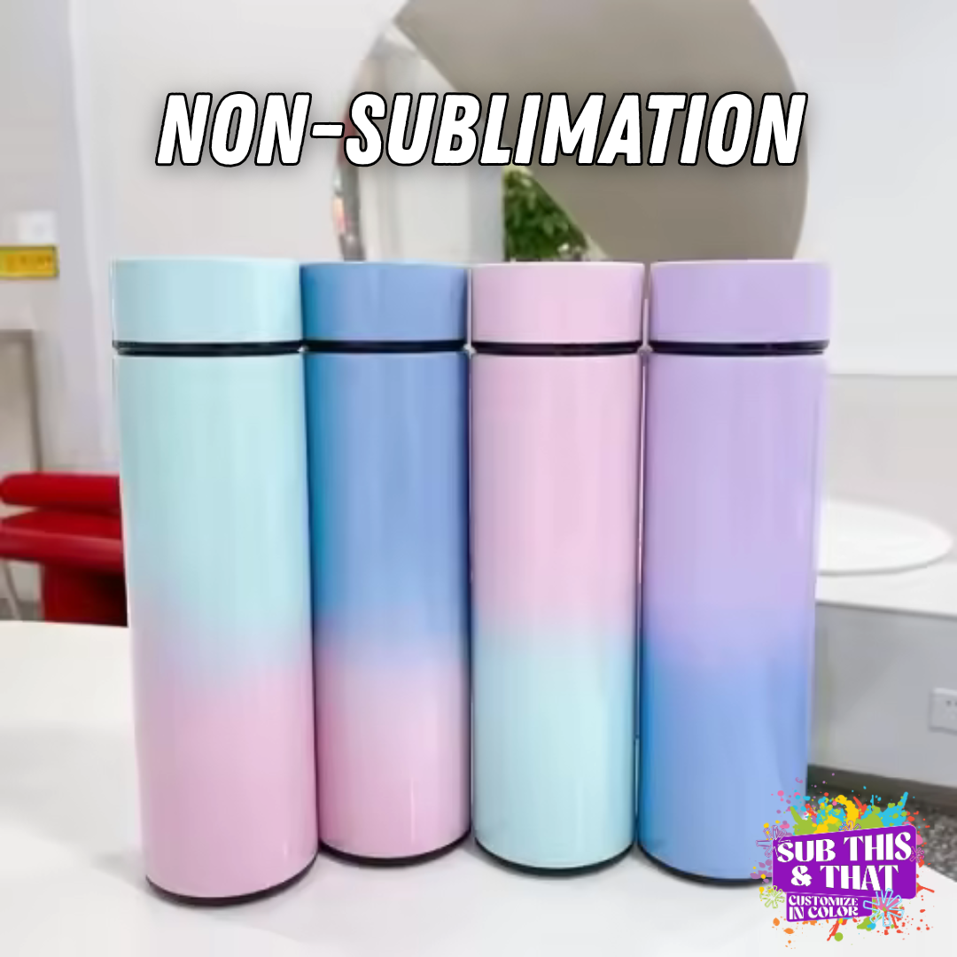NON-SUBLIMATION Double Wall Stainless Insulated Led Smart Water Bottle