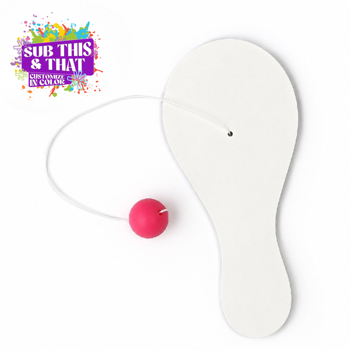 Double-Sided Sublimation MDF Paddle Ball Game Blank