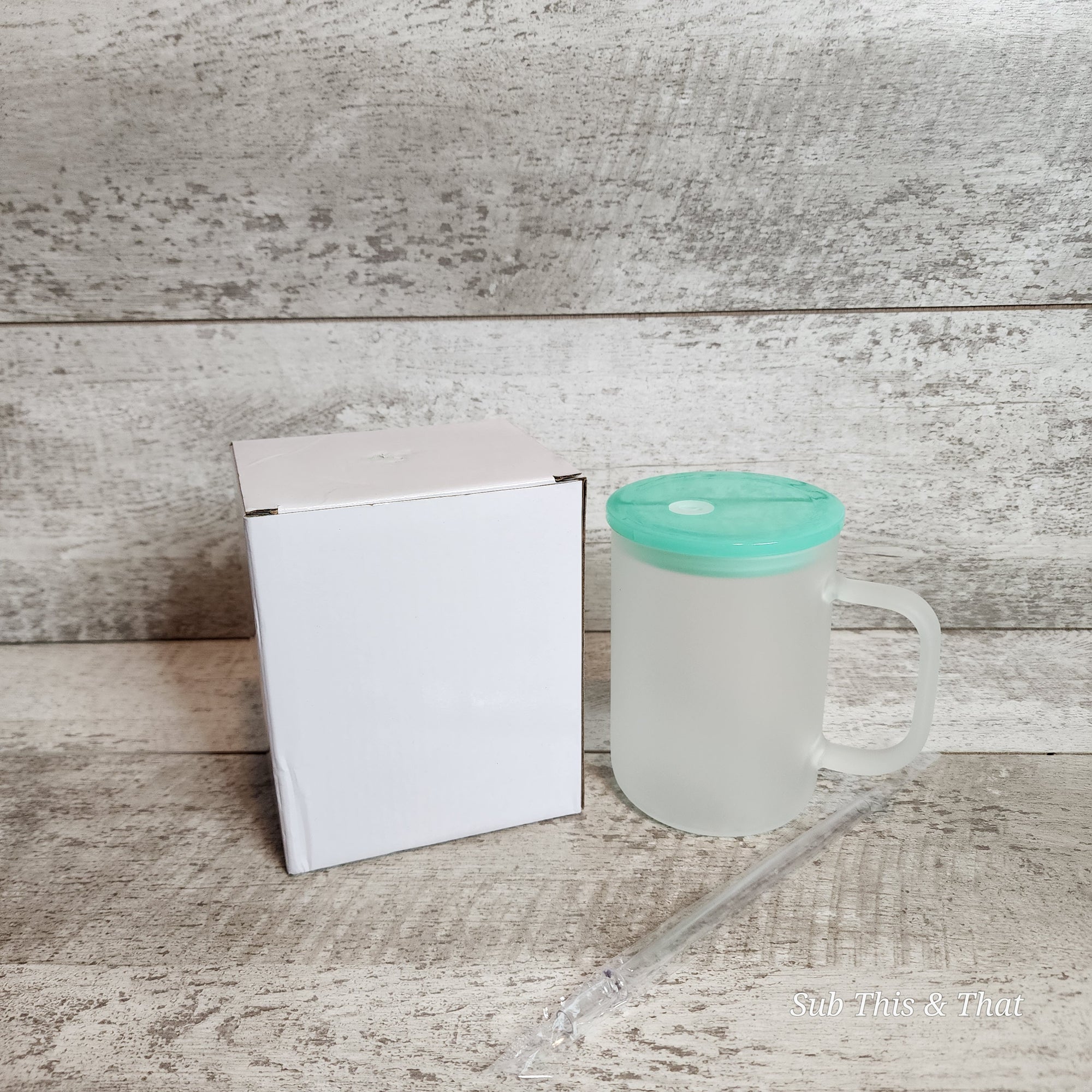 17oz Frosted Glass Sublimation Mug