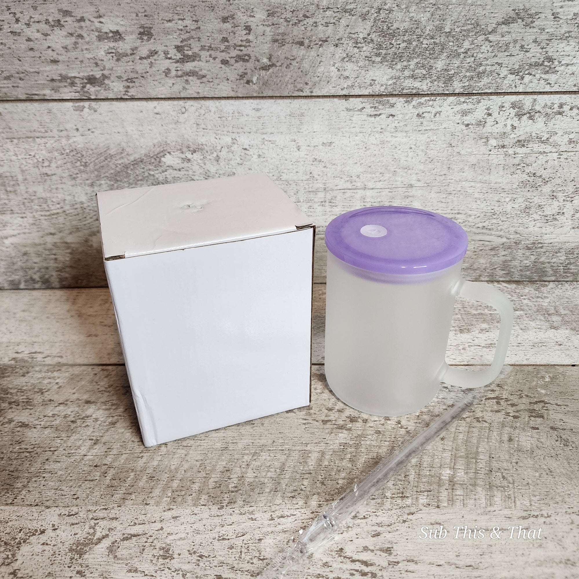 17oz Frosted Glass Sublimation Mug