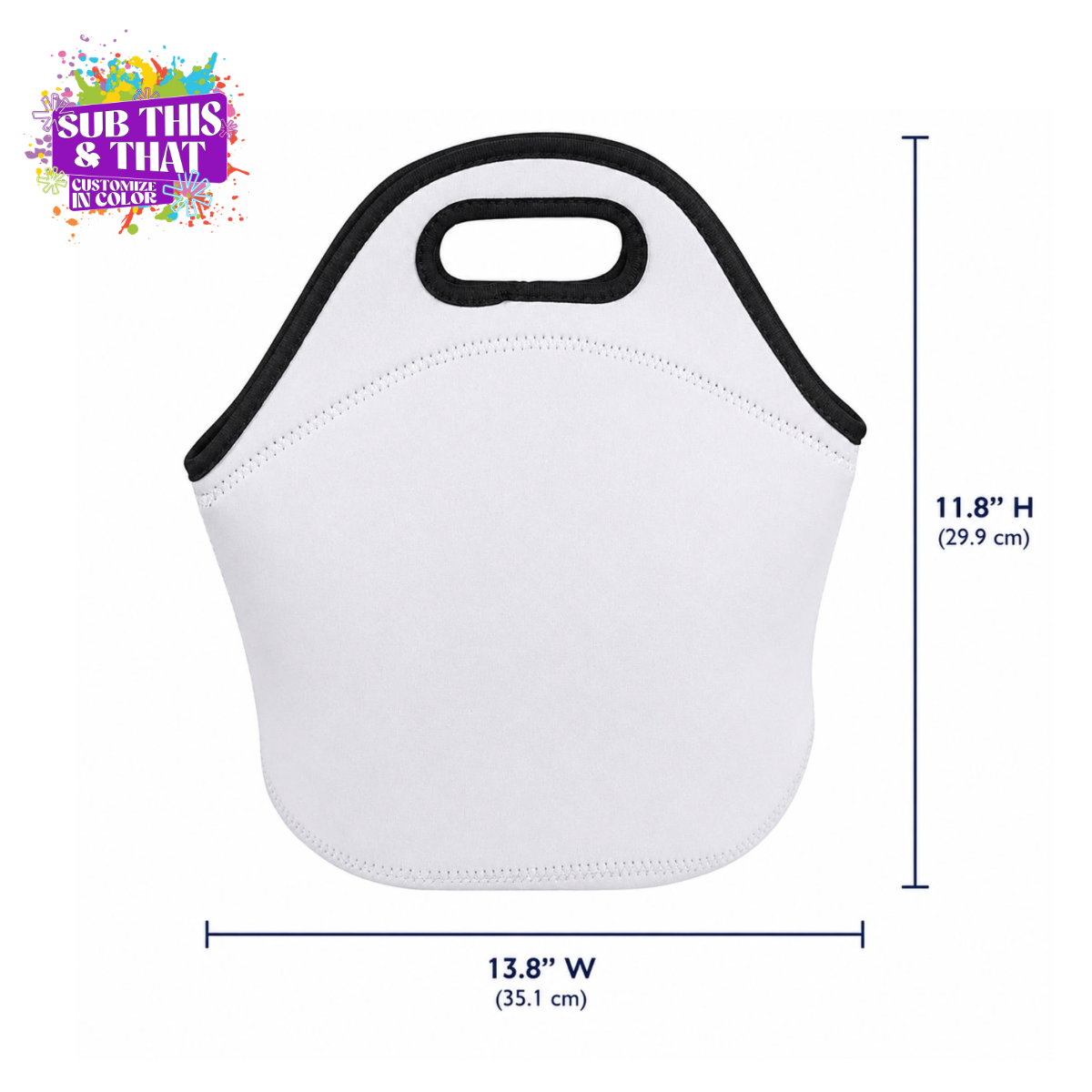 Neoprene Sublimation Lunch Tote