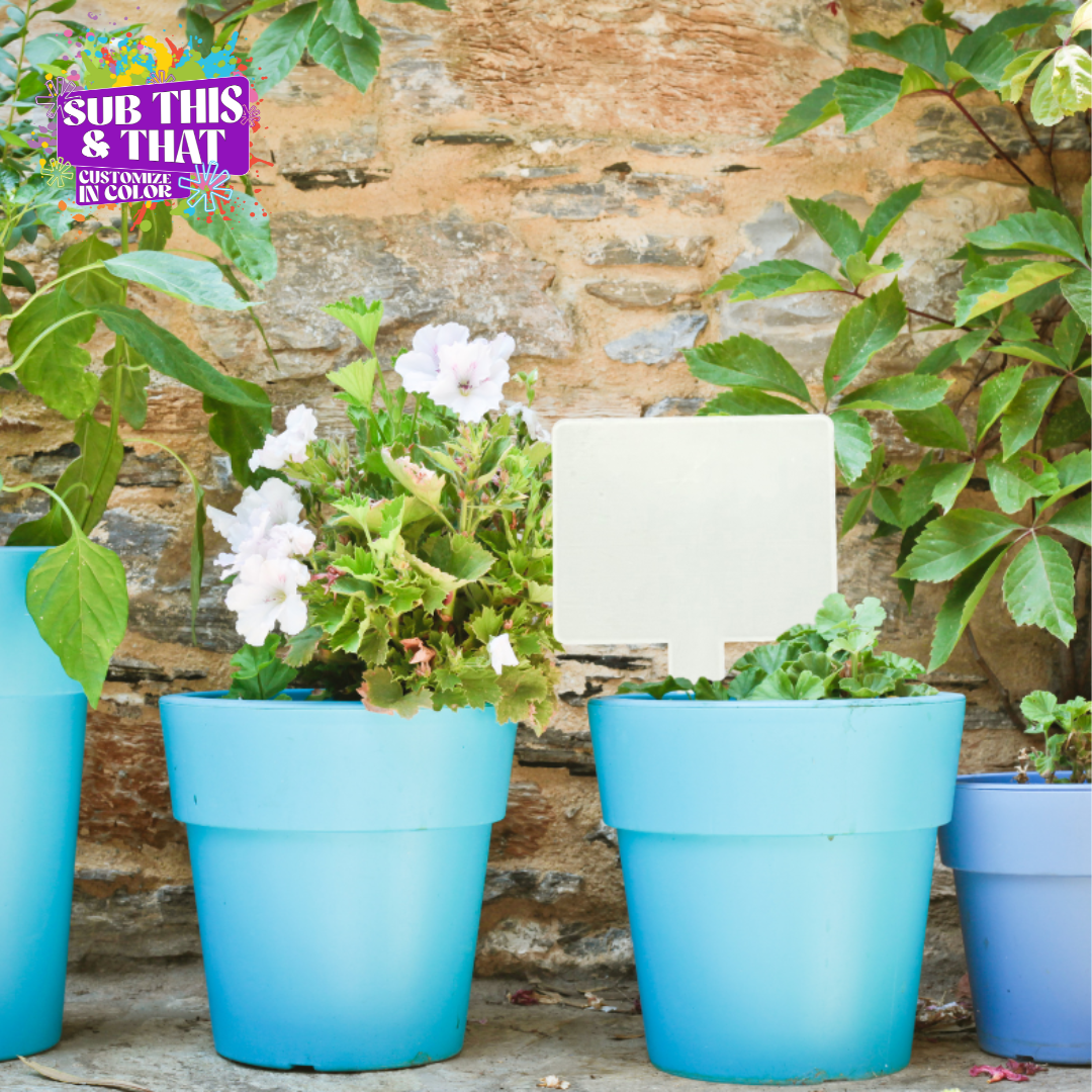 Sublimation Acrylic Garden Stake – Custom Outdoor Marker - 4 Shapes: Circle, Oval, Square, Rectangle