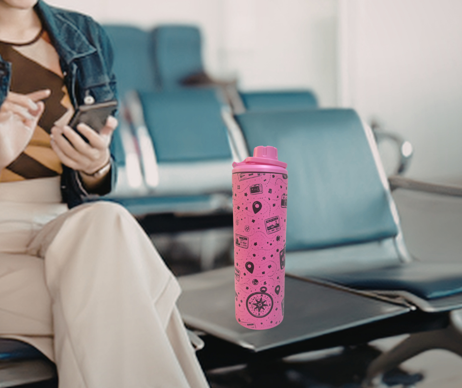 Sublimation Matte 20oz Sports Water Bottle With Dual Lids