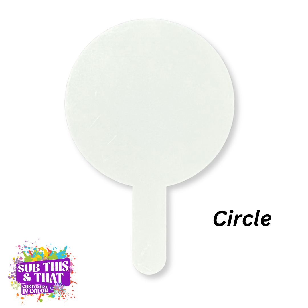 Sublimation Acrylic Garden Stake – Custom Outdoor Marker - 4 Shapes: Circle, Oval, Square, Rectangle