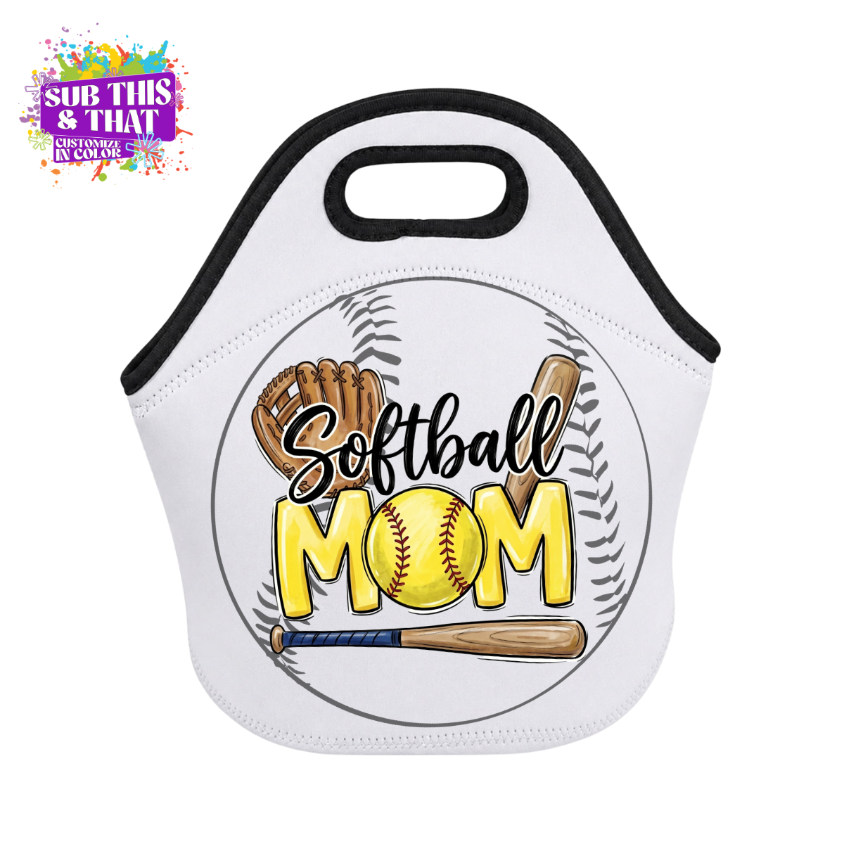 Neoprene Sublimation Lunch Tote