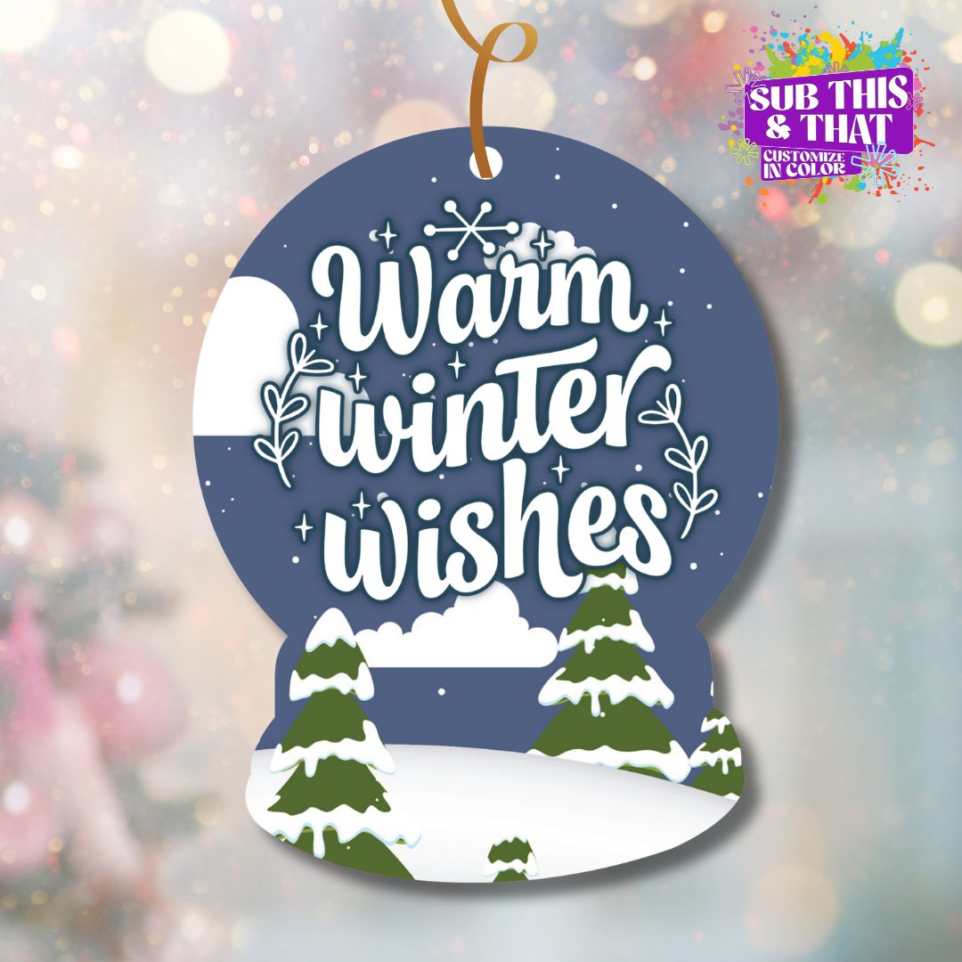 Sublimation MDF Christmas Snow Globe Ornament (Copy)