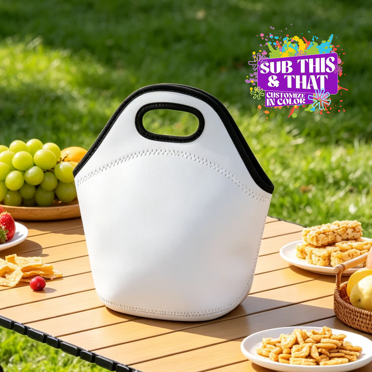 Neoprene Sublimation Lunch Tote