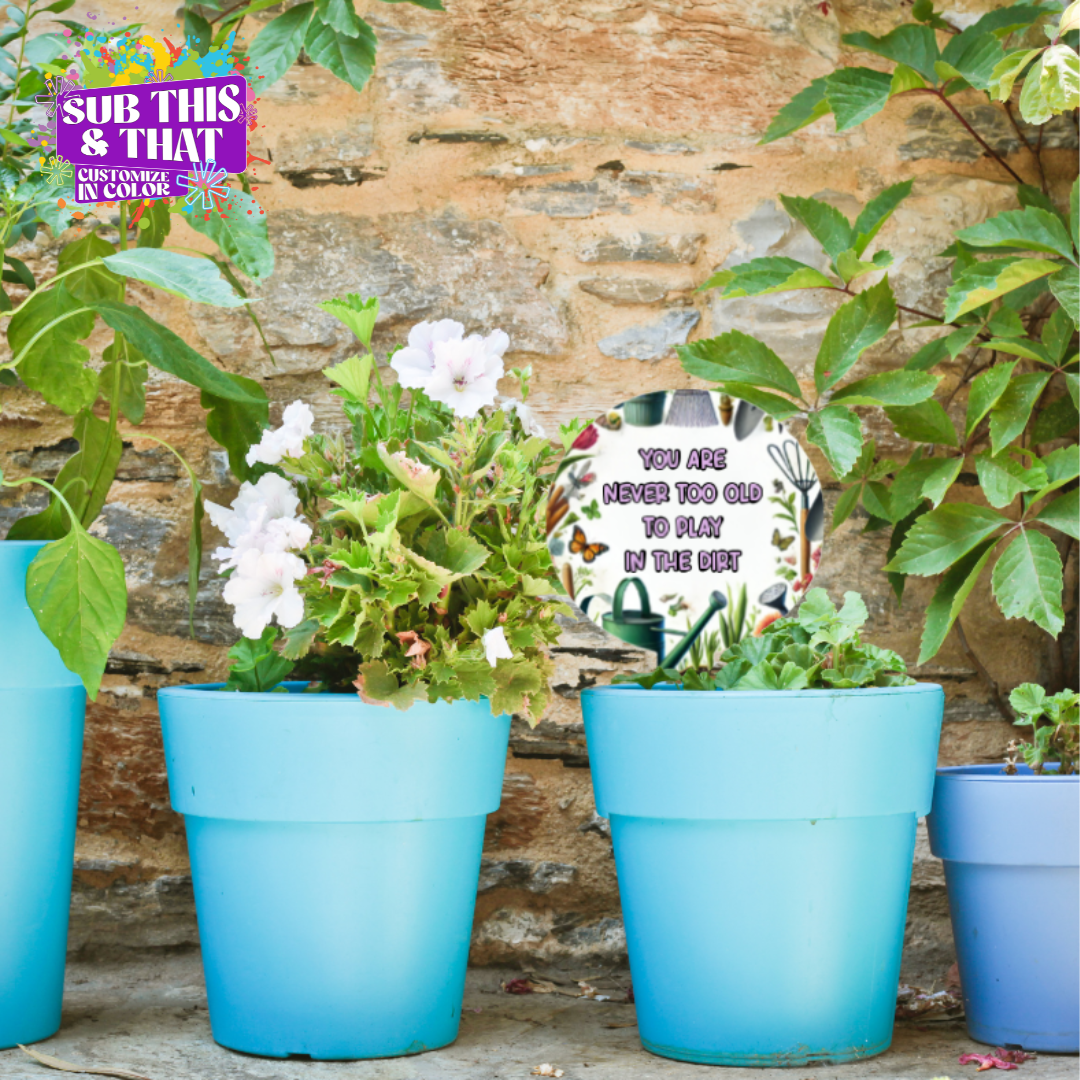 Sublimation Acrylic Garden Stake – Custom Outdoor Marker - 4 Shapes: Circle, Oval, Square, Rectangle